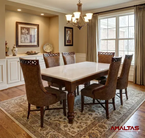 Amaltas Luxury Dining set with Onyx Marble Top