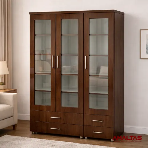 Amaltas Book Rack in Plywood and Mica - Wardrobes