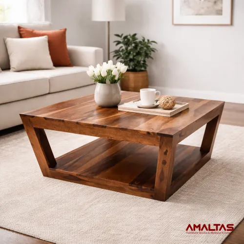 Amaltas Taper Leg Center Table - Tables & Office