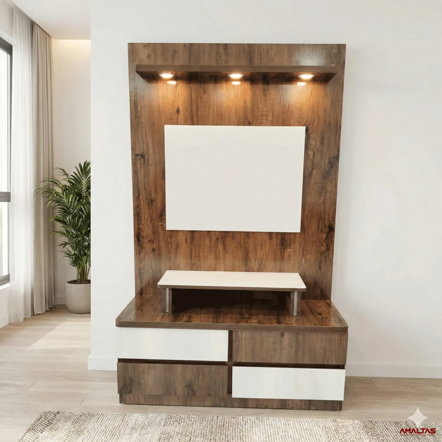 Amaltas Engineering Wood TV Unit - Wardrobes