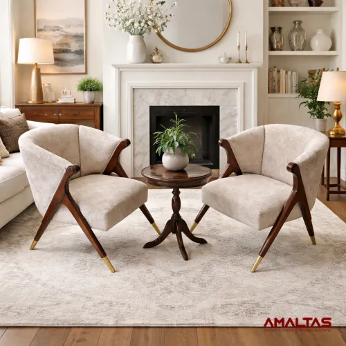 Amaltas Luxury Living Room Chair Set - Bedroom
