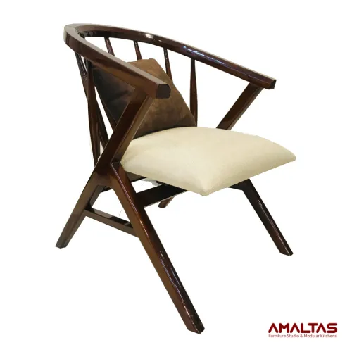 Amaltas Garland Teak Wood Chair - Bedroom