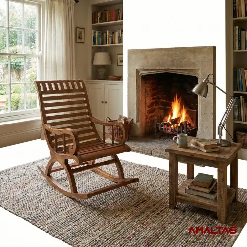 Amaltas Solid Wood Rocking Chair