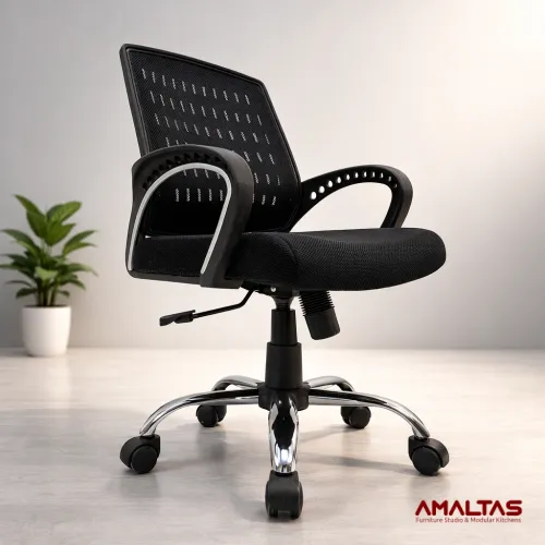 Amaltas Mesh Back Revolving Chair - Tables & Office
