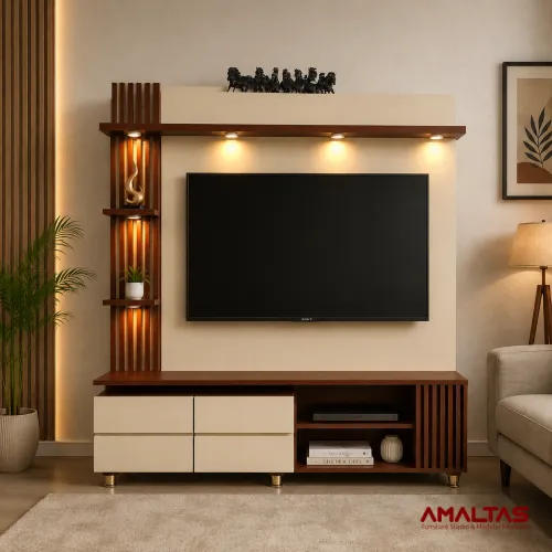 Amaltas Trophy TV Unit - Wardrobes