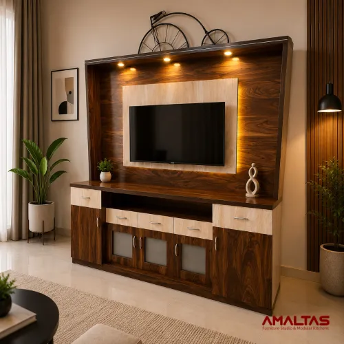Amaltas Lilly Engineering Wood TV Unit - Wardrobes