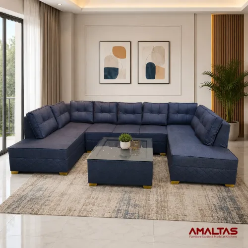 Amaltas U-Shaped Sofa with table - Sofas