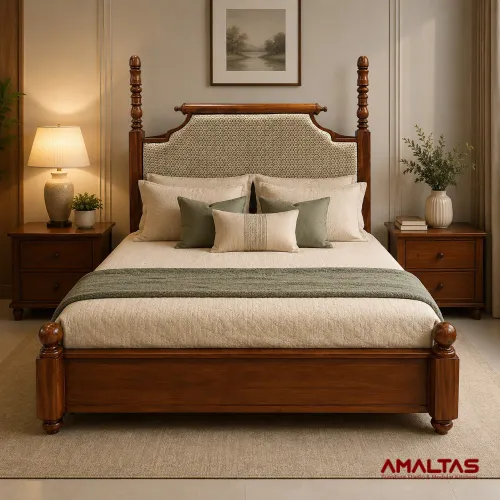 Amaltas Imperial Double Bed - Bedroom